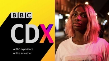 BBC CDX logo alongside an image of Michaela Coel from I May Destroy You