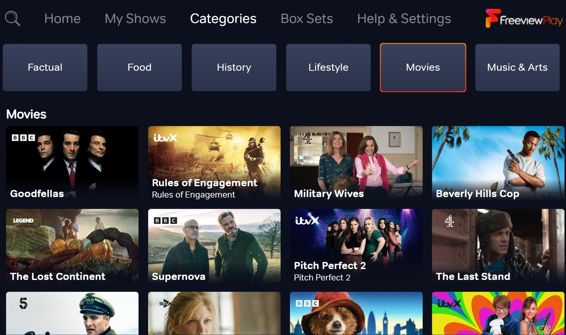 Films on Freeview Play